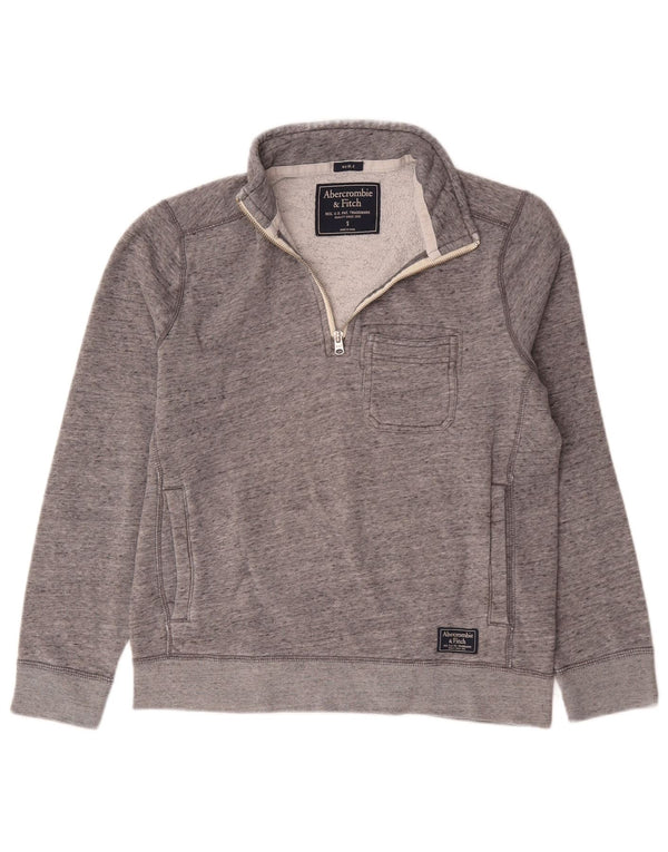 Abercrombie & Fitch Mens Muscle Sweatshirt Jumper Small Grey Flecked