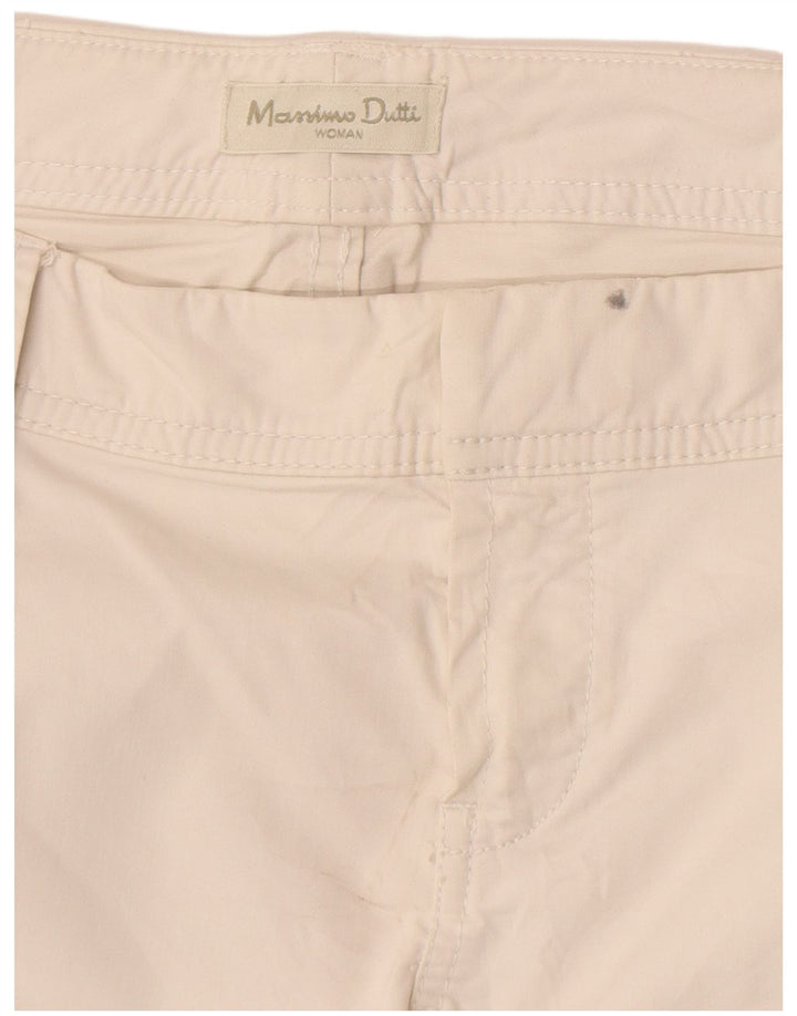 Massimo Dutti Womens Slim Chino Trousers W32 L29 White