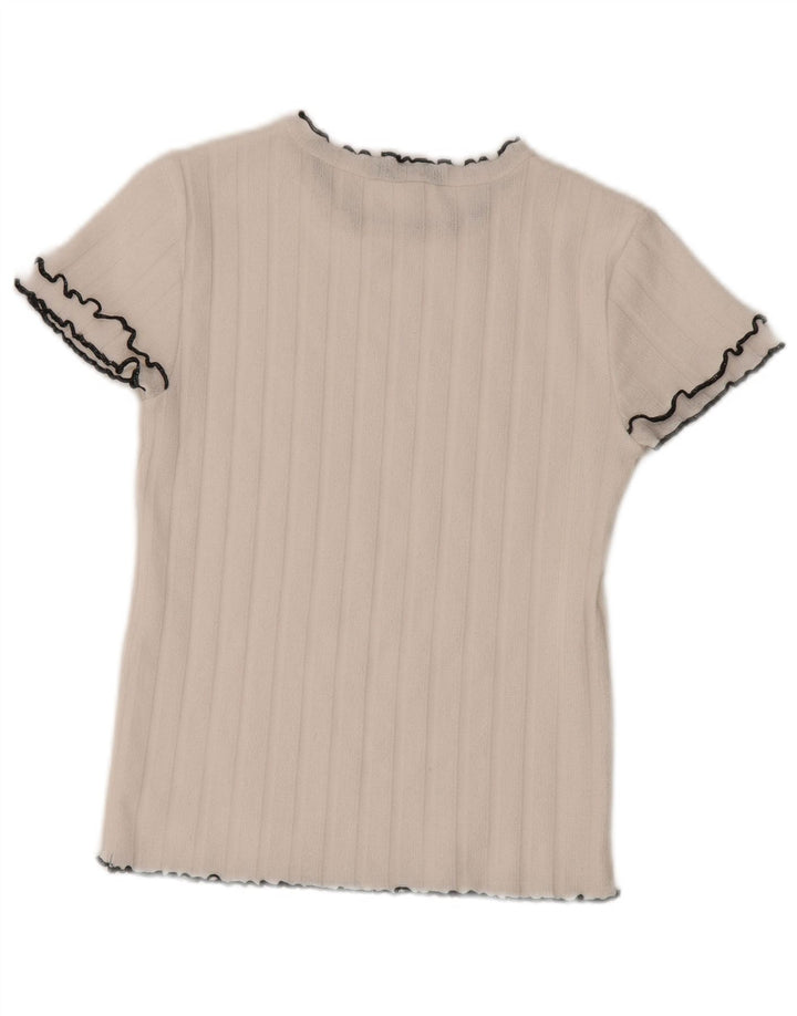 Zara T-Shirt Top UK 12 Medium Hvid