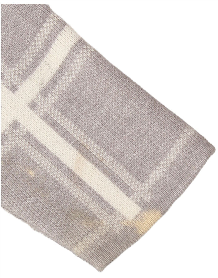 Marks & Spencer Dame sweater med rund hals DK 16 Stor grå ternet