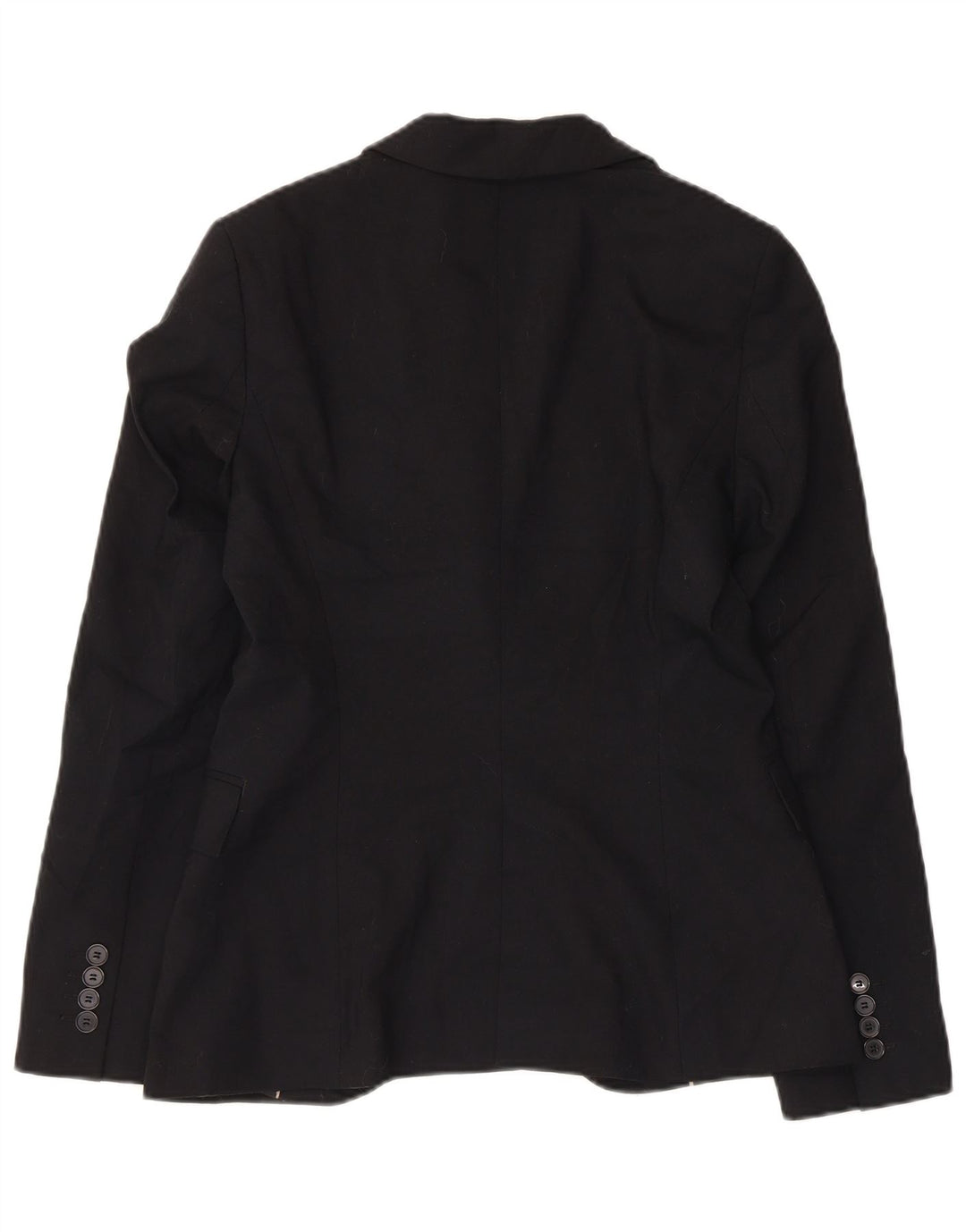 Zara Damen 1-Knopf-Blazerjacke EU 38 Small Schwarz Polyester