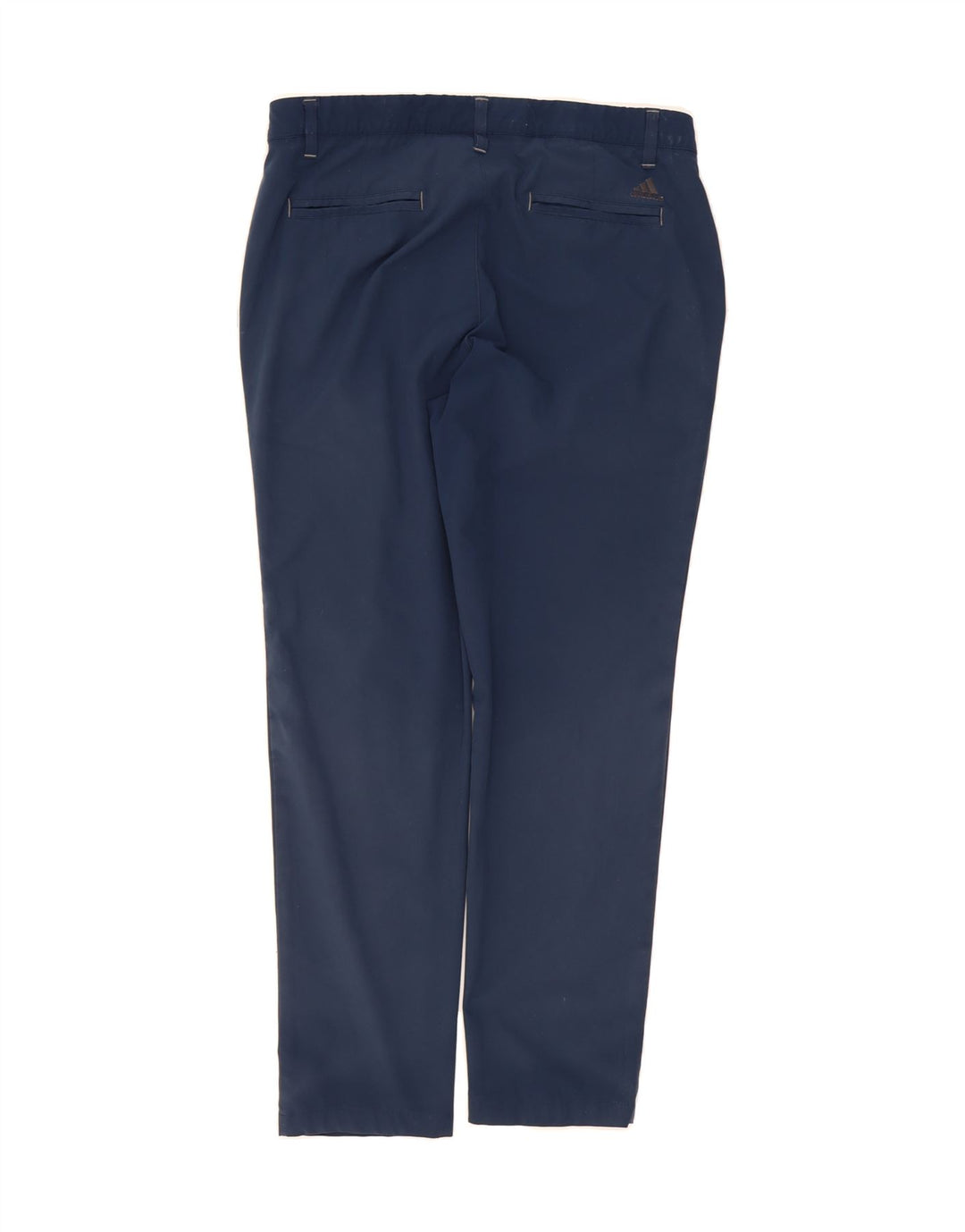 ADIDAS Womens Straight Chino Trousers W34 L30 Navy Blue Polyester Vintage Adidas and Second-Hand Adidas from Messina Hembry 