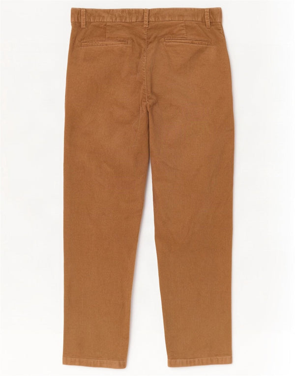 Pantaloni pentru bărbați Marks & Spencer, cu ajustare normală, din velur, W36 L29, bej, bumbac