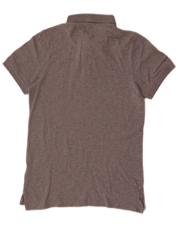 Tommy Hilfiger Mens Slim Fit Polo Shirt Medium Grey Flecked Cotton