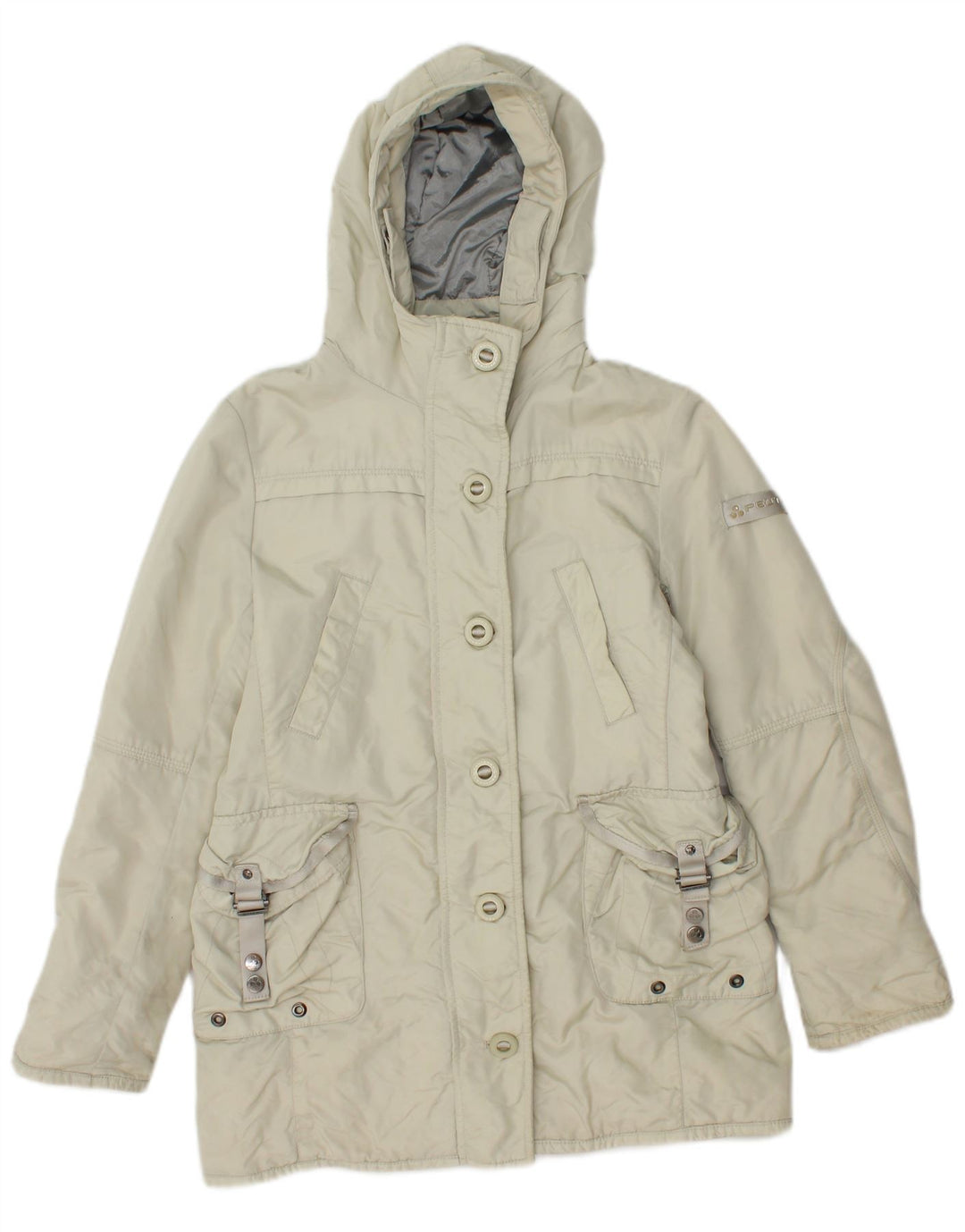 PEUTEREY Giacca pratica con cappuccio per ragazze 9-10 anni Large in poliammide bianco sporco
