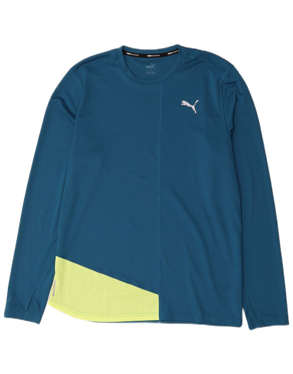 Puma férfi felső hosszú ujjú XL kék színben
