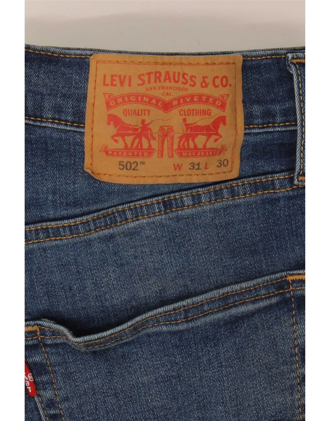 Levi's Mens 502 Tapered Jeans W31 L30 Blue Cotton