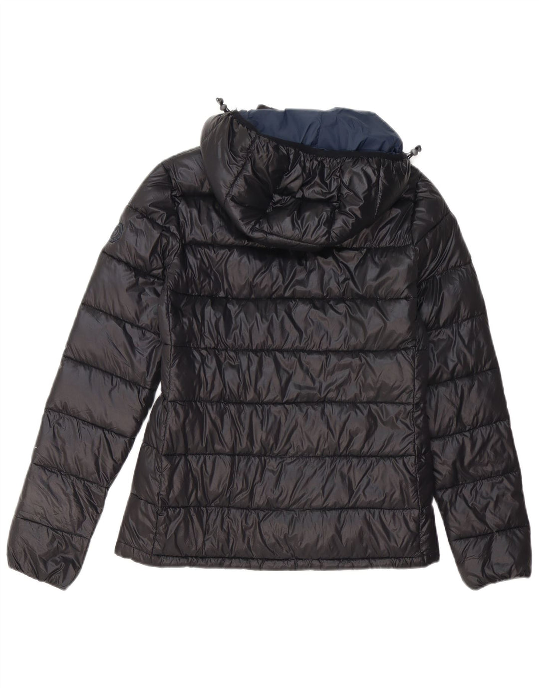 BEST COMPANY Womens Hooded Padded Jacket UK 14 Medium Black Polyester