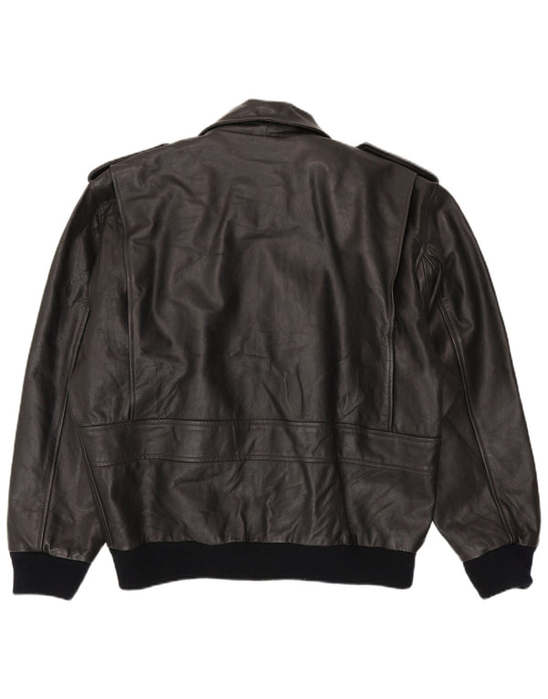 Jaqueta masculina vintage Shearling IT 48 média preta