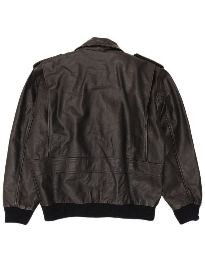 Jaqueta masculina vintage Shearling IT 48 média preta