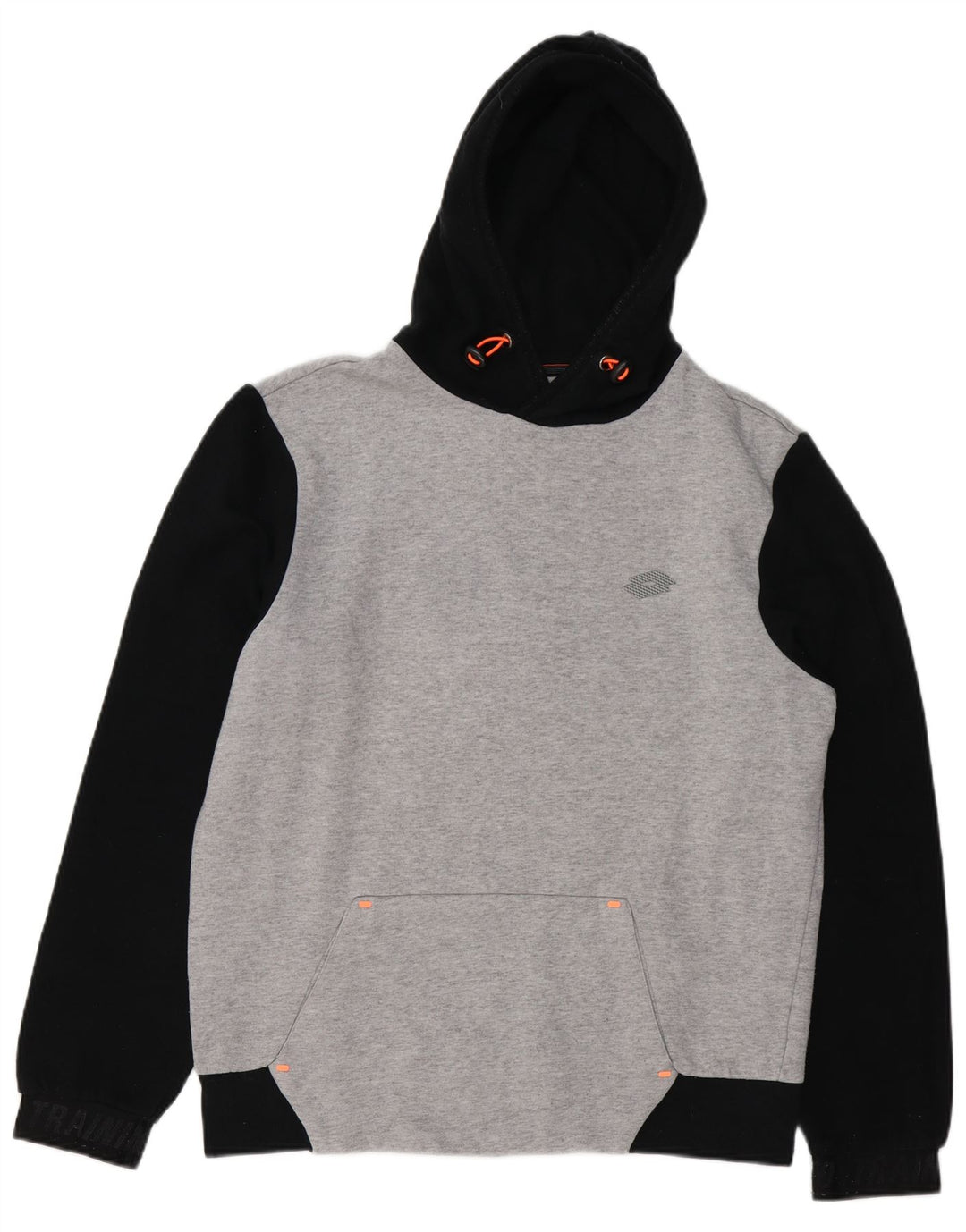 LOTTO Mens Hoodie Jumper Medium Grey Colourblock