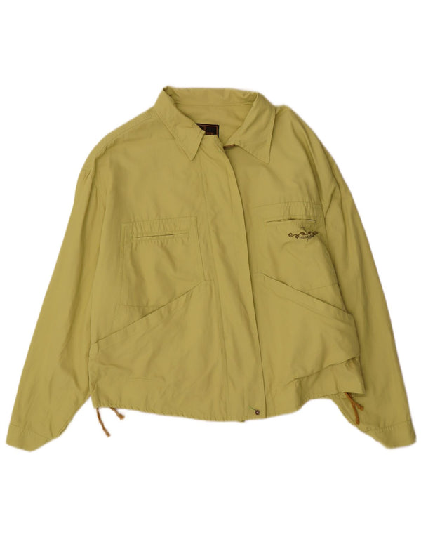 Trussardi Jeans Womens Oversized Bomber Jacket IT 44 Medium Green Polyamide
