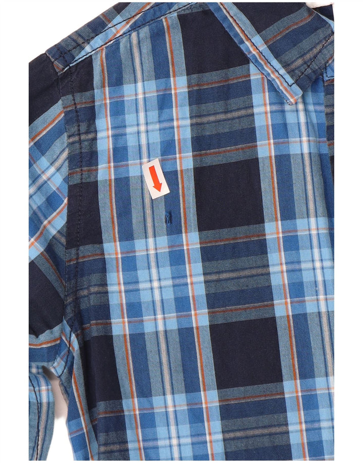 Esprit Boys Shirt 8-9 Years Blue Check Cotton