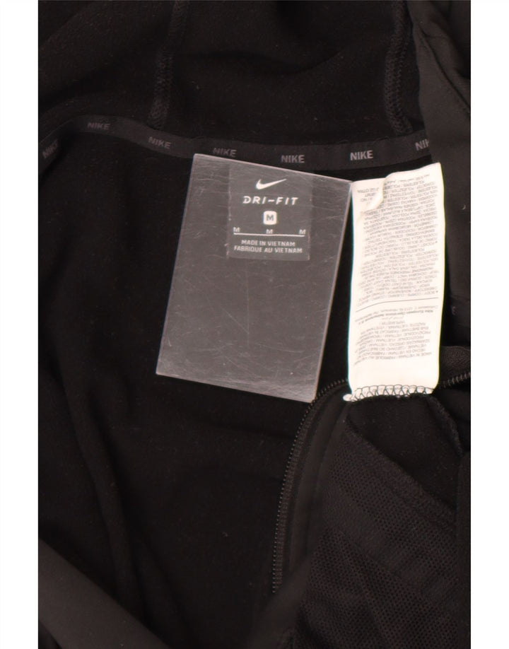 Nike Dri Fit Zip pulover s kapuljačom Srednji crni poliester