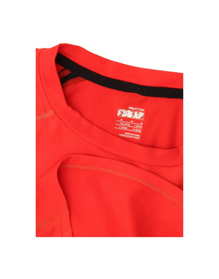 NIKE Mens T-Shirt Top UK 38/40 Medium Red Colourblock