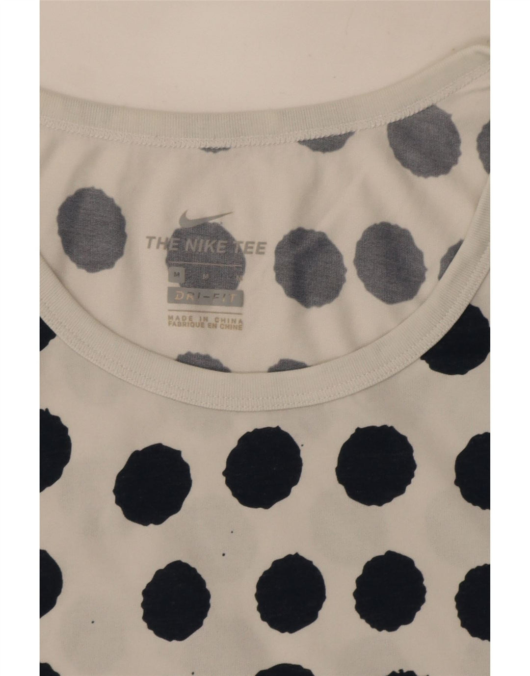 Nike Herre Dri Fit Vest Top Medium White Polka Dot