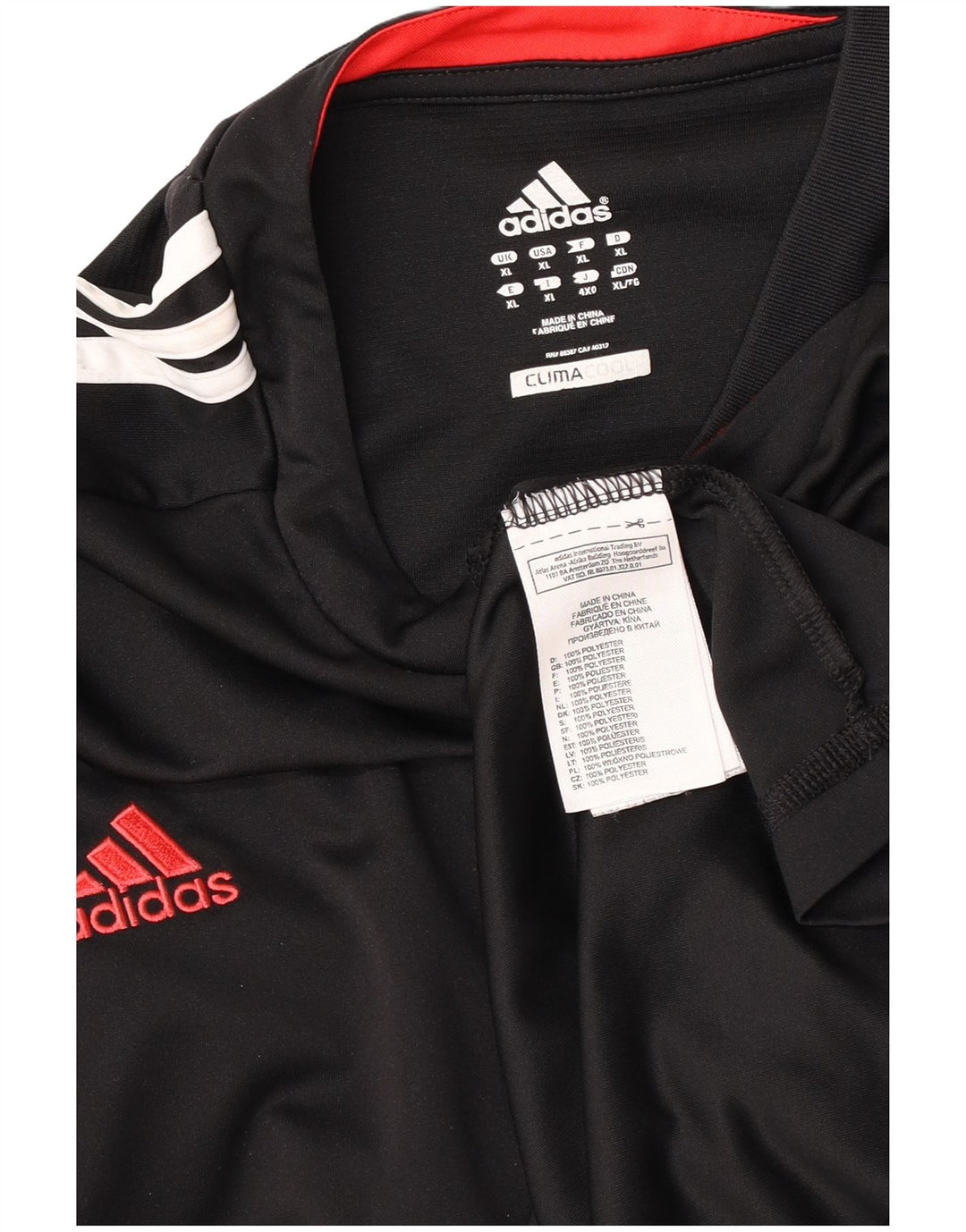 Adidas Herre Climacool T-Shirt Top XL Sort Polyester