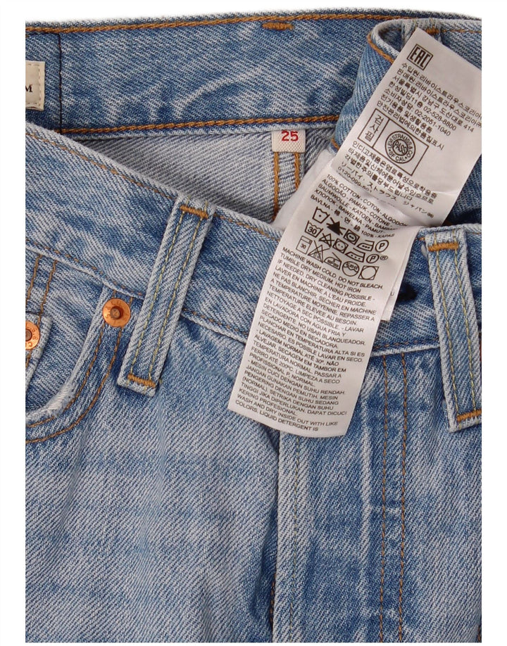 LEVI'S Distressed denimnederdel til kvinder W25 XS Blå bomuld