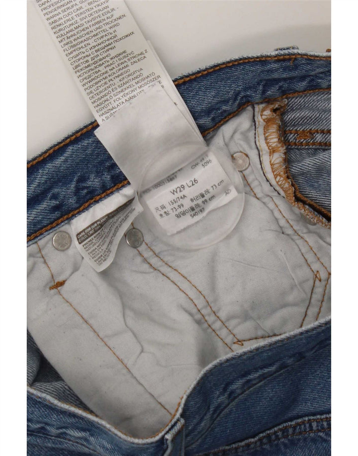 Levi's Mens 501 Straight Jeans W29 L26 Blue Cotton