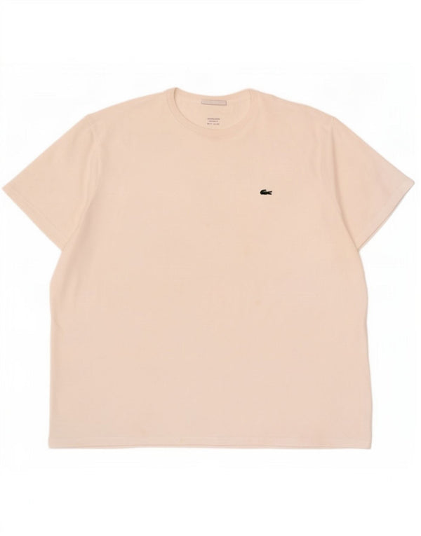Lacoste Mens Regular Fit T-Shirt Top Size 9 4XL White Cotton