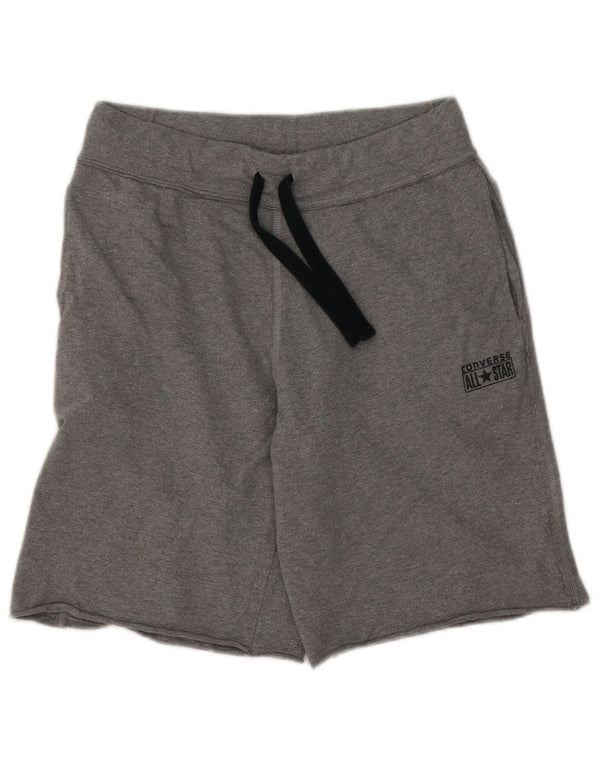 Converse Mens Sport Shorts Pequeno Algodão Cinza