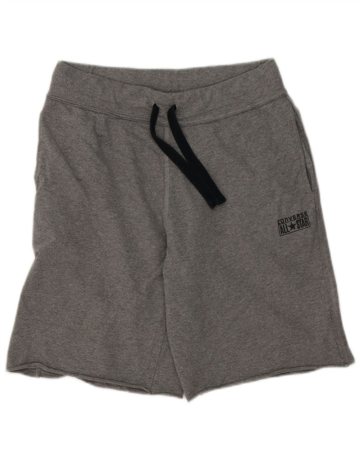 Converse Mens Sport Shorts Pequeno Algodão Cinza
