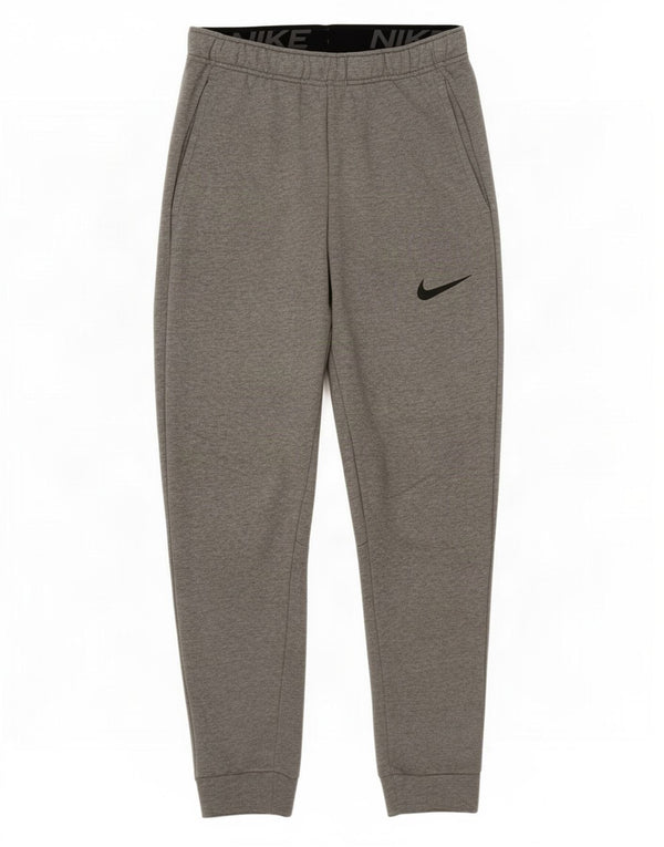 Nike Mens Dri Fit Standard Tracksuit Trousers Joggers Small Grey Cotton