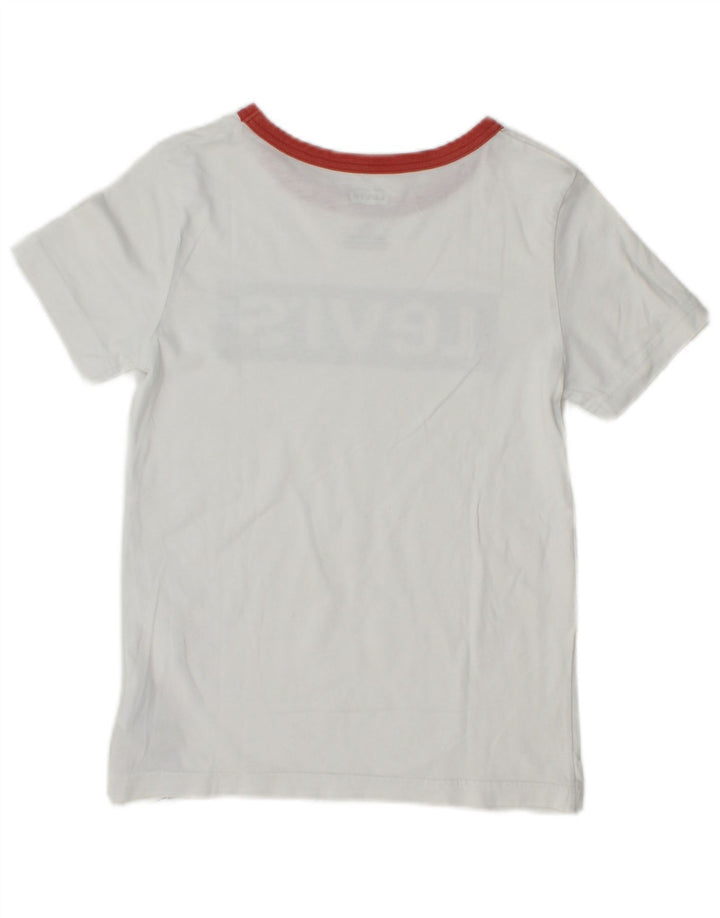 LEVI'S Boys Graphic T-Shirt Top 9-10 Years White Cotton