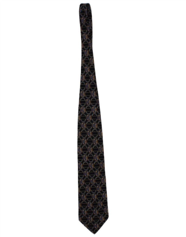 Valentino Mens Cravatte Tie One Size Navy Blue Geometric Silk Designer
