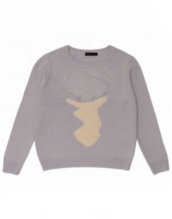 Marks & Spencer Damski sweter z wycięciem pod szyją, UK 16, duży niebieski