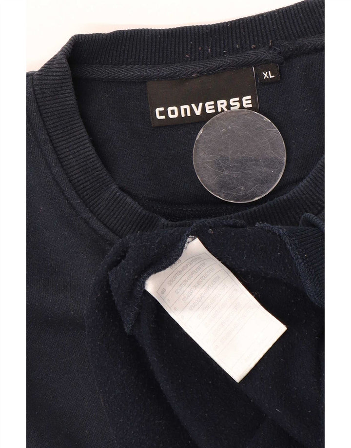 Converse Mens Chuck Taylor Sweatshirt Jumper XL Navy Blue Cotton
