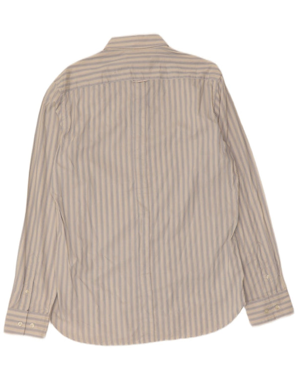 French Connection Mens Shirt Medium White Striped Cotton