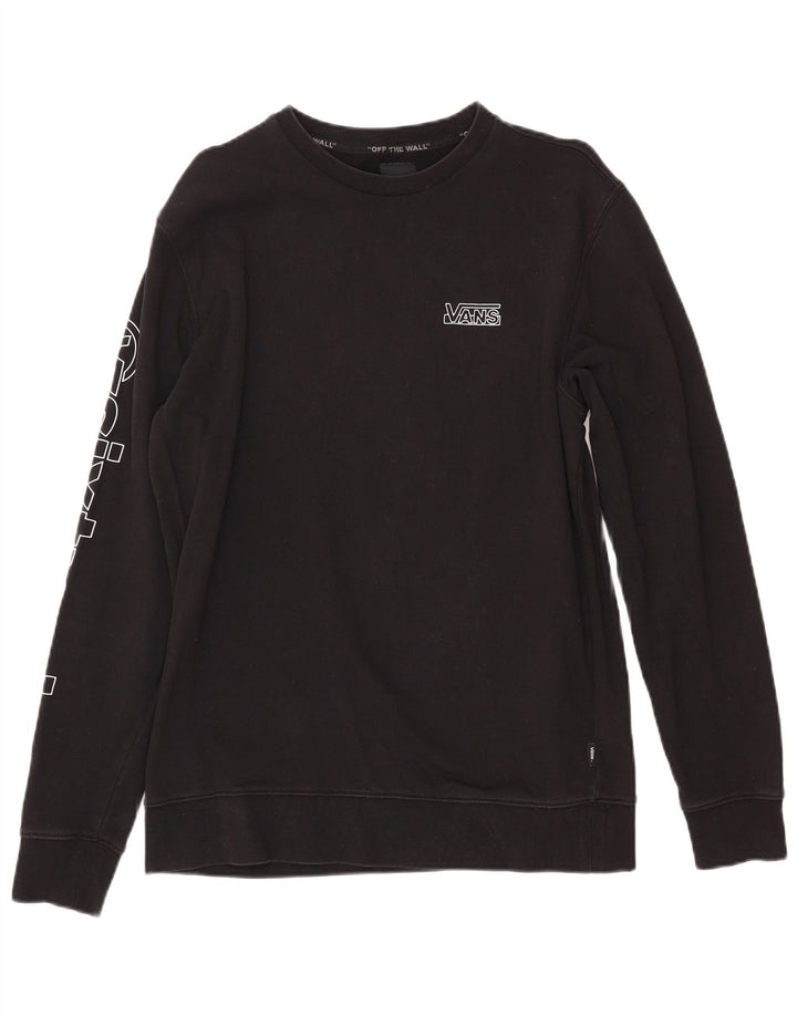 Felpa grafica da uomo VANS maglione medio cotone nero