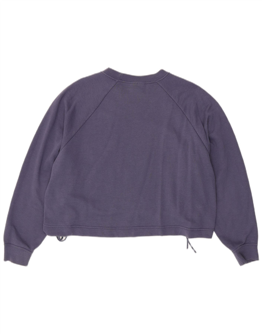Nike Womens Crop Oversized Sweatshirt Jumper UK 14 Medium Purple Cotton