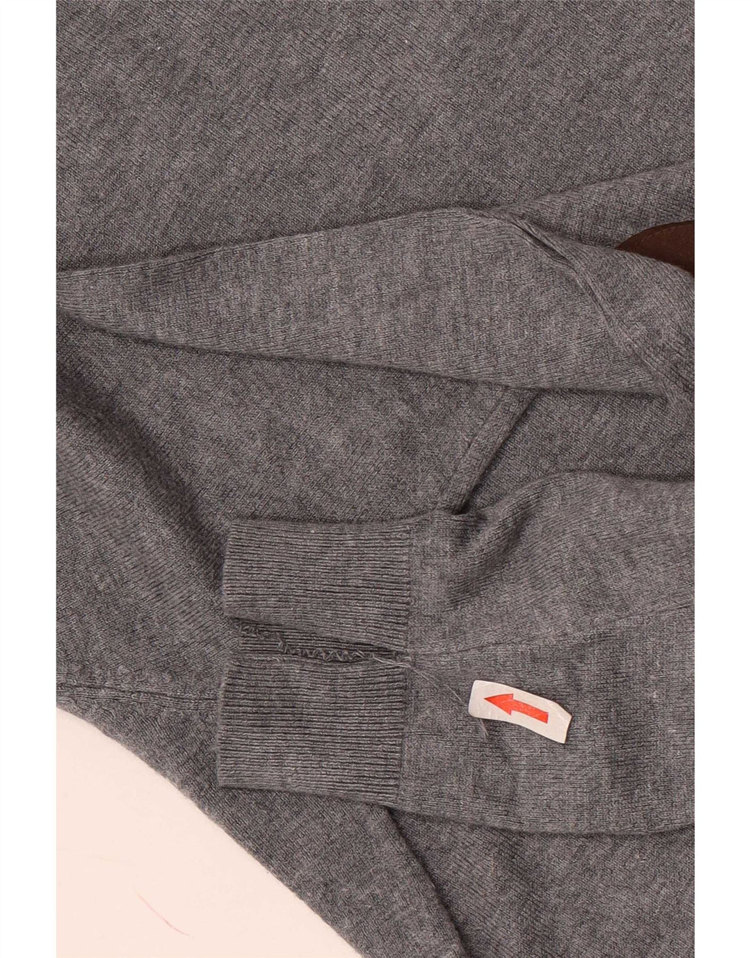 Zara Mens V-Neck Jumper Sweater Medium Grey Viscose