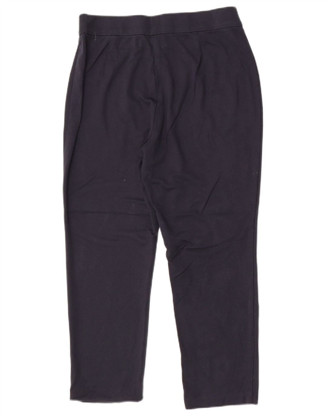 Marks & Spencer Womens Cropped Trousers UK 14 Medium W30 L25 Navy Blue