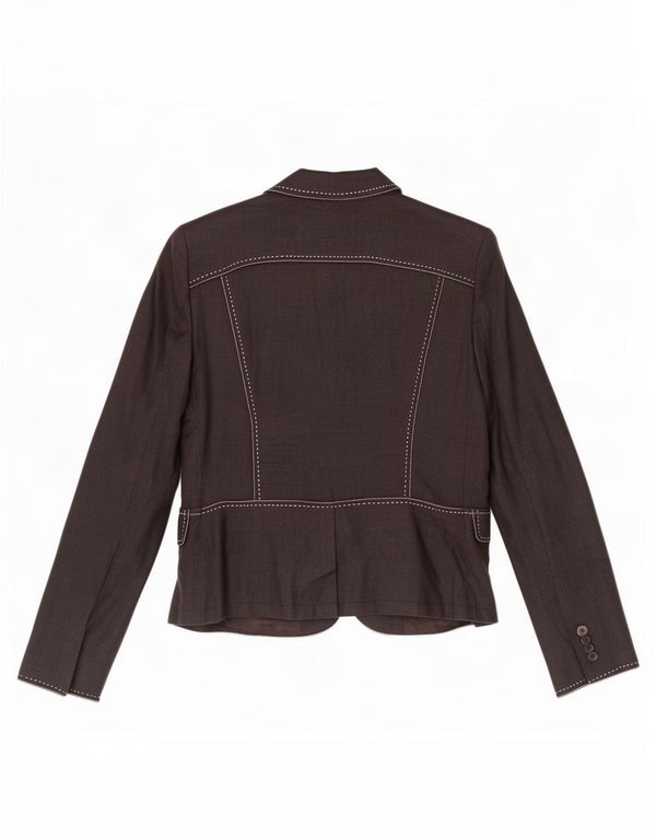 Zara Γυναικείο τζάκετ μπλέιζερ με 2 κουμπιά EU 40 Medium Black Ramie