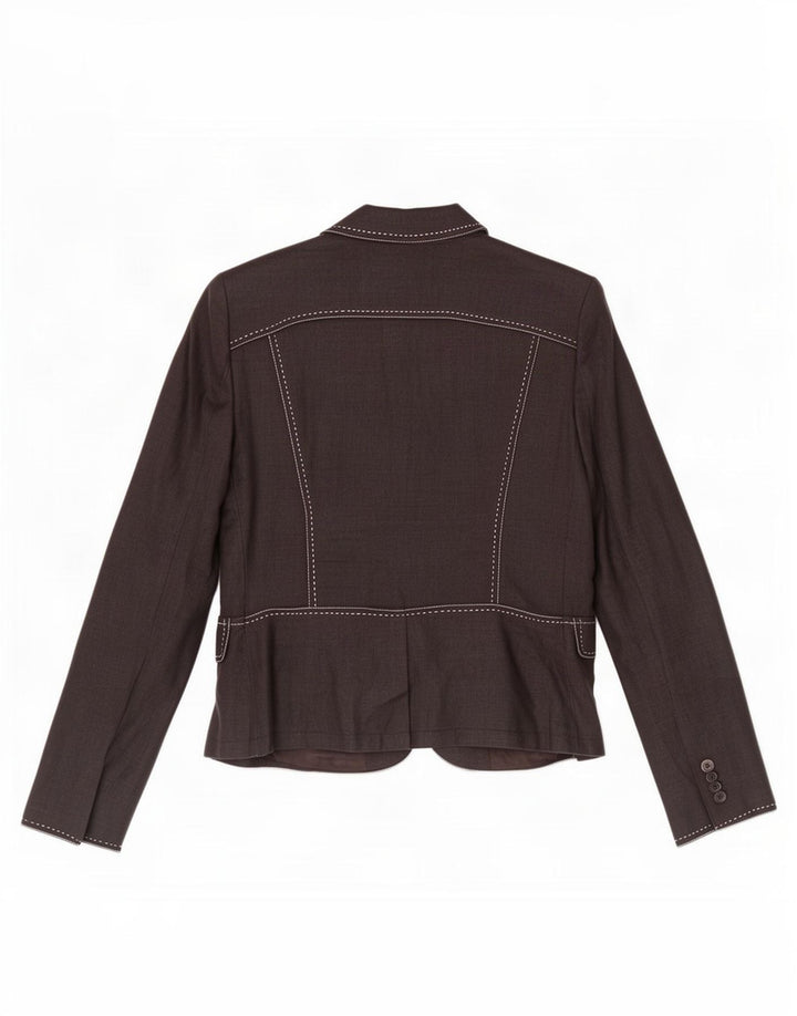 Jachetă Blazer Femei Zara cu 2 nasturi EU 40 Medium Black Ramie
