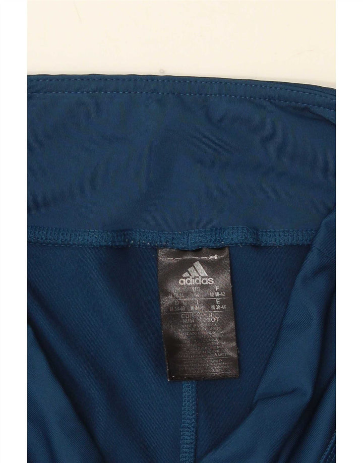 Leggings Adidas Capri da donna UK 12/14 Poliestere blu medio