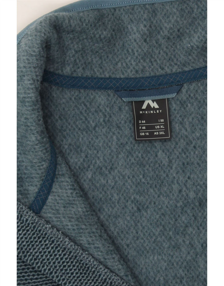 MCKINLEY Womens Tracksuit Top Jacket UK 16 Large  Blue Striped Polyester Vintage McKinley and Second-Hand McKinley from Messina Hembry 
