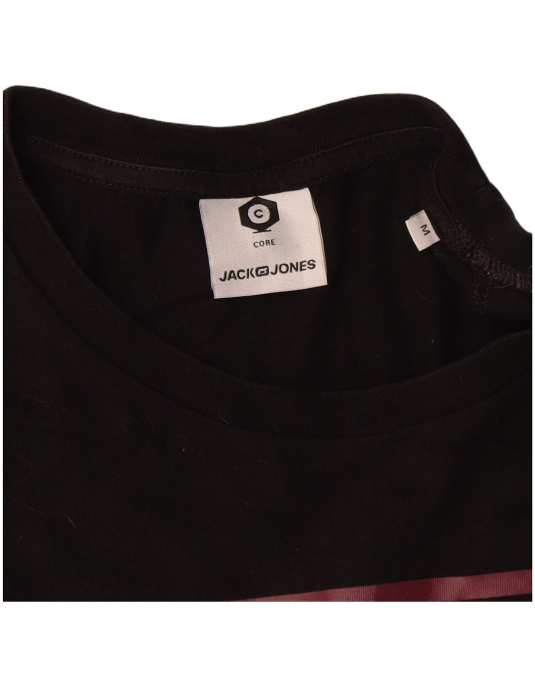 Jack & Jones Herre grafisk T-shirt Top Medium Sort Bomuld