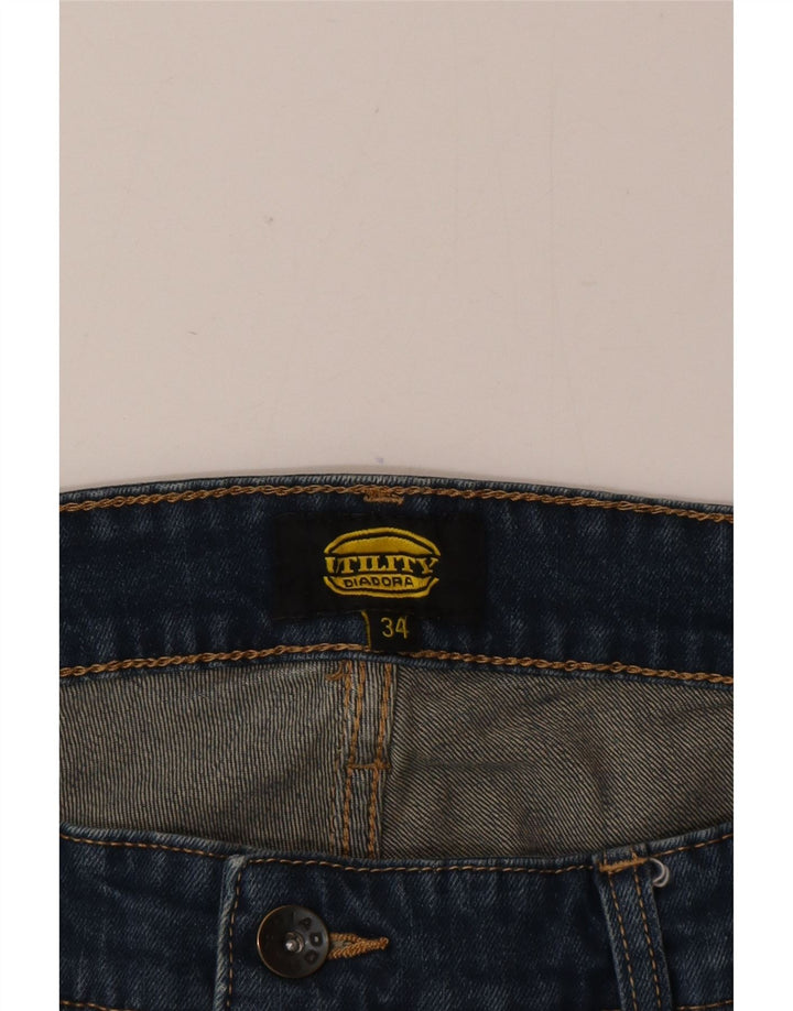 Diadora Herre Cargo Straight Jeans W34 L30 Blå