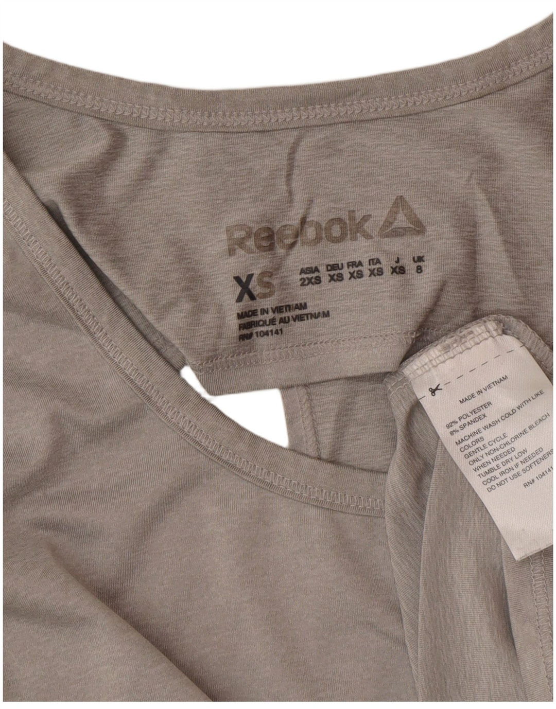 Reebok Mens Top Long Sleeve UK 8 Small Grey Polyester Sports
