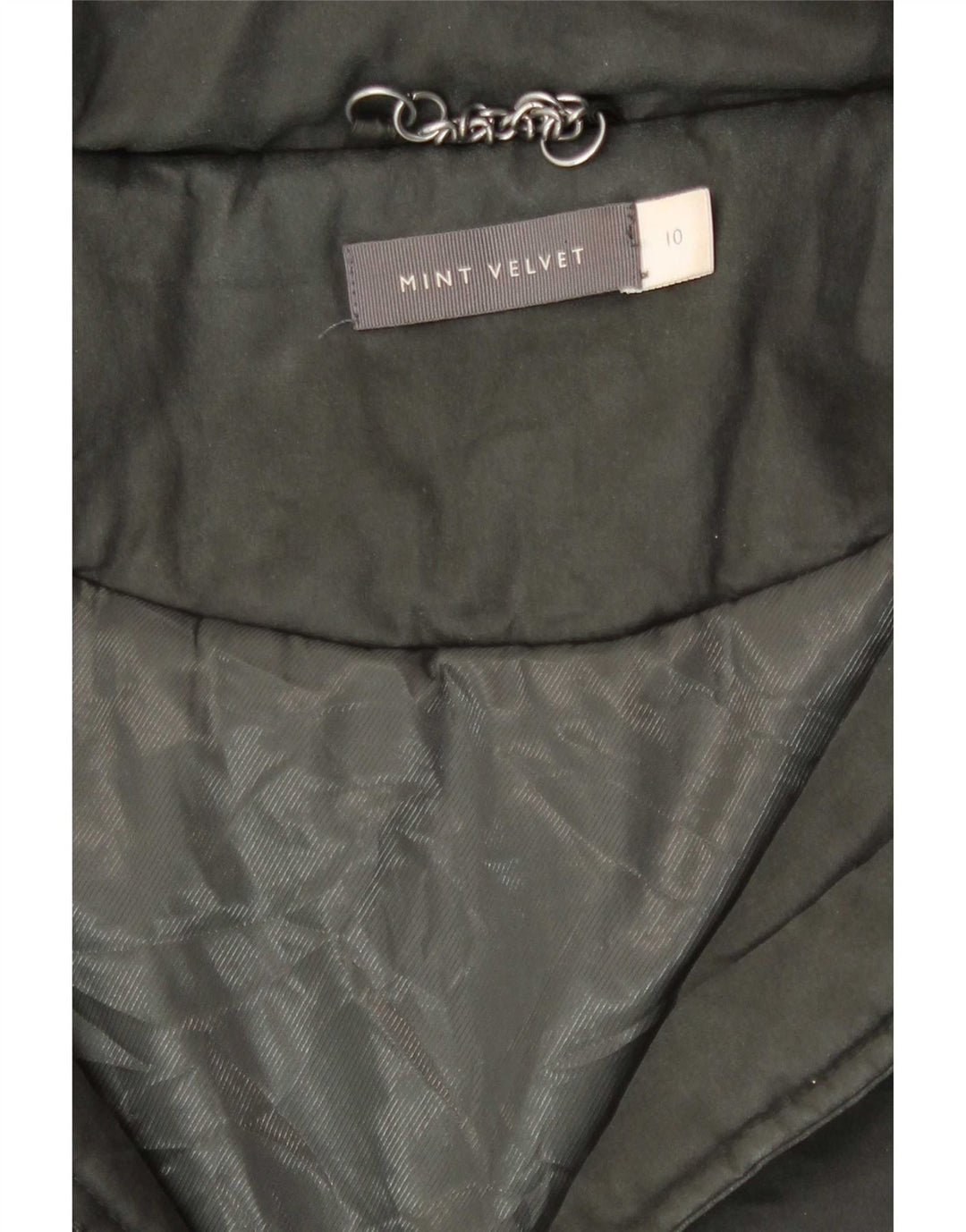 MINT VELVET Womens Hooded Parka Jacket UK 10 Small Khaki