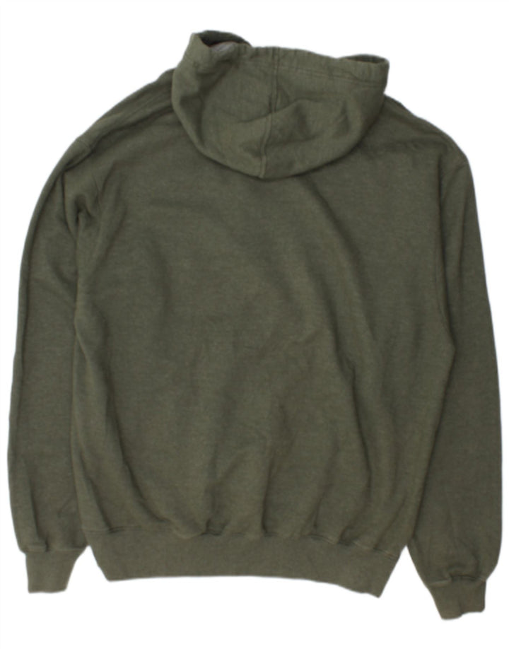 Champion Mens Hoodie Jumper Large Khaki Cotton
