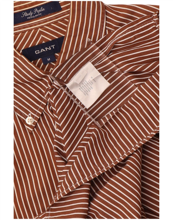 Camicia Gant da uomo vestibilità regolare in cotone a righe marrone medio
