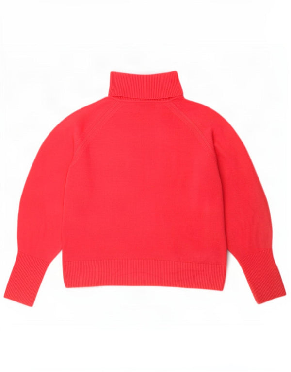 Marks & Spencer Dame Rullehals Sweater UK 14 Medium Pink Akryl