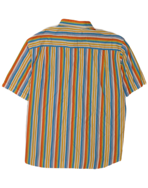 Camisa masculina de manga curta Paul & Shark tamanho 43 XL listrada multicolorida