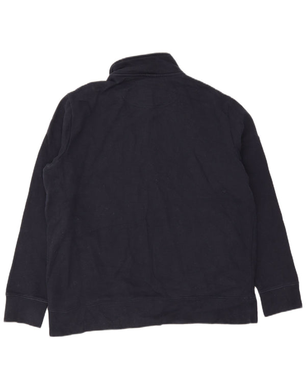 Marks & Spencer Sweat-shirt à col zippé pour homme XL Bleu marine Coton