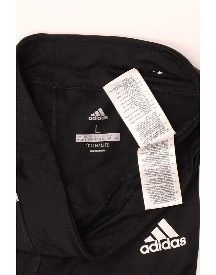 Adidas Girls Climalite Leggings 13-14 Years Large Black Polyester